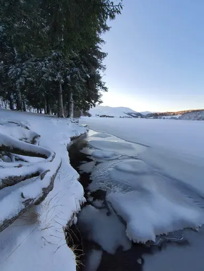 lac de guéry glacé