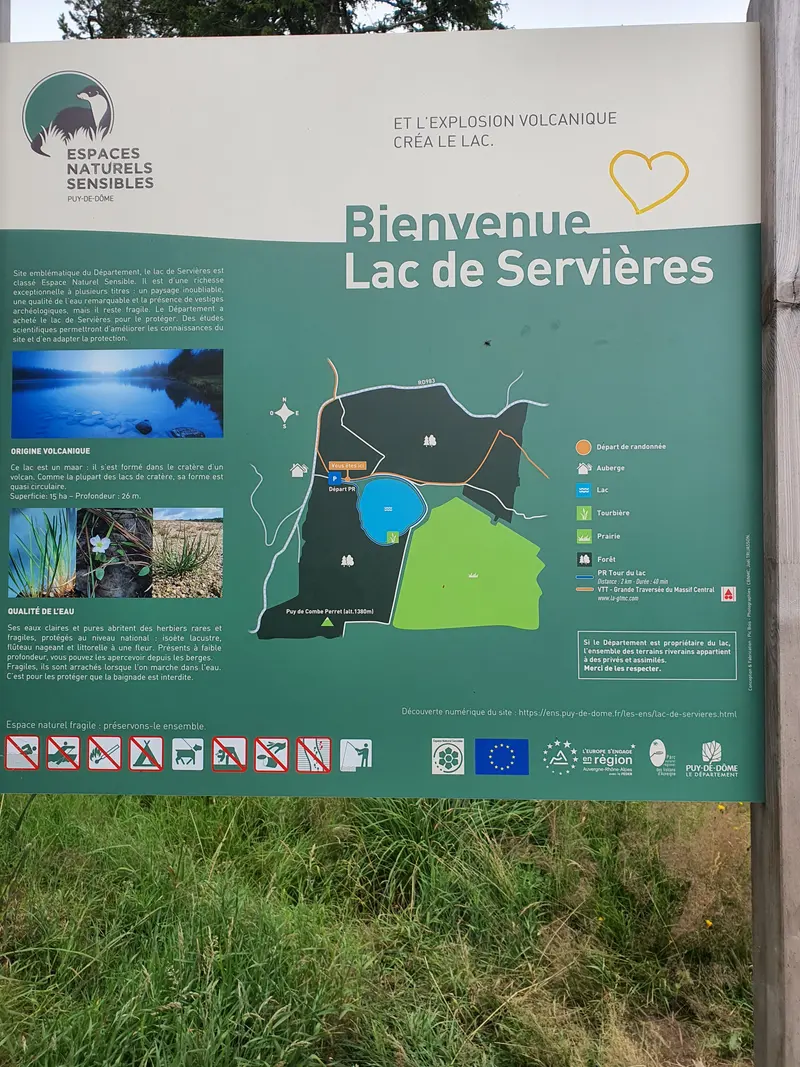panneau informatif lac de servières