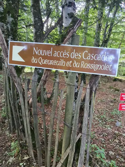 panneaux cascades du Queureuilh et du Rossignolet