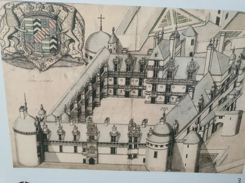 plan original du château d'Assier