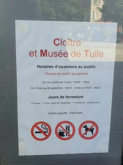 horaires du cloitre