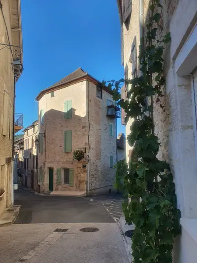 maison avec des volets verts