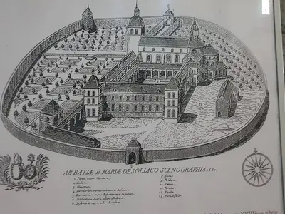 plan de l'ensemble abbatial