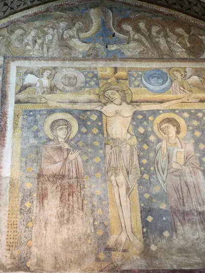 fresque de la crucifixion