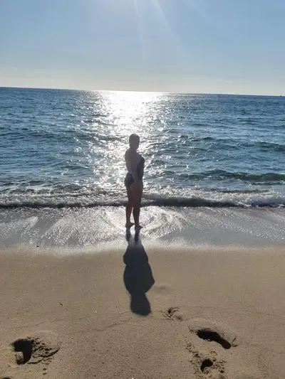 Baignade dans le soleil