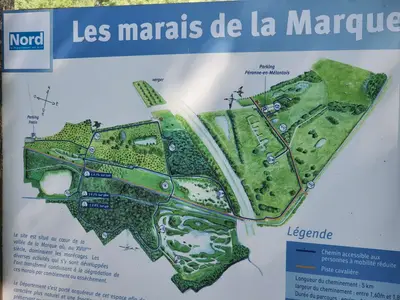 Pancarte les marais de la Marque