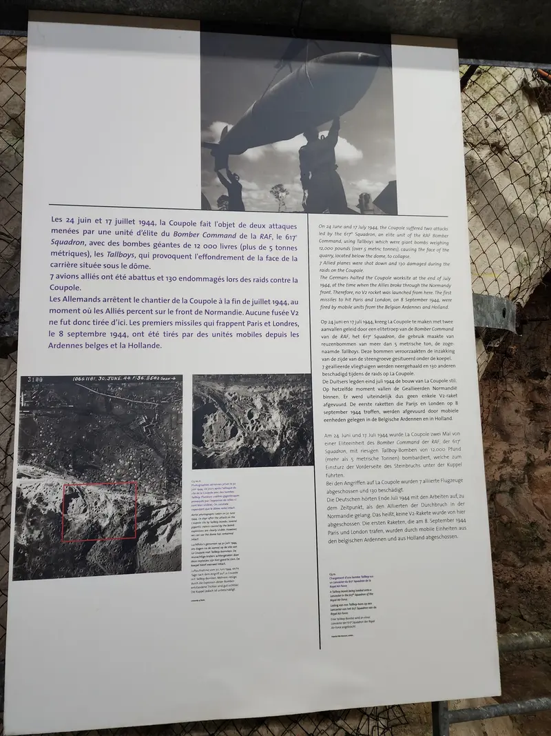 Affiche sur les bombardements de la coupole