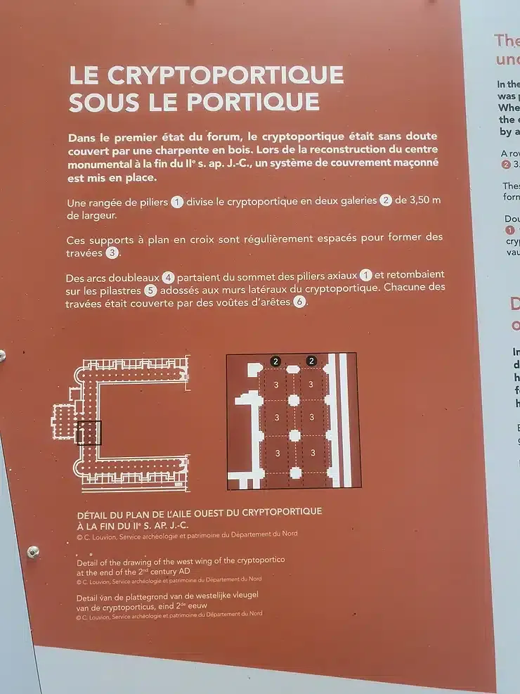 Affiche cryptoportique forum antique Bavay