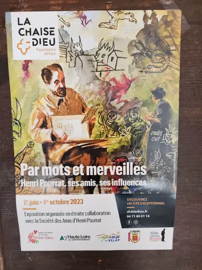 Affiche de l'exposition dédiée à Henri Pourrat à la Chaise-Dieu