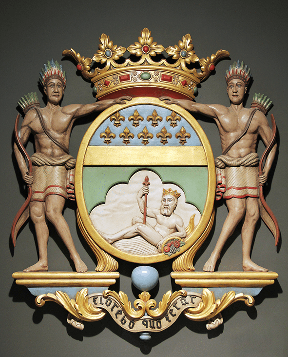 Armoiries de la Voici un musée que j'ai beaucoup aimé découvrir et que je vous conseille vivement d'aller visiter. En effet il s'agit d'un musée consacré à la Compagnie des Indes ce qui est unique en France. Ici le blason de la Compagnie des Indes.