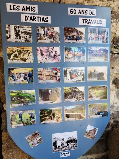 Travaux réalisés par l'association du château d'Artias