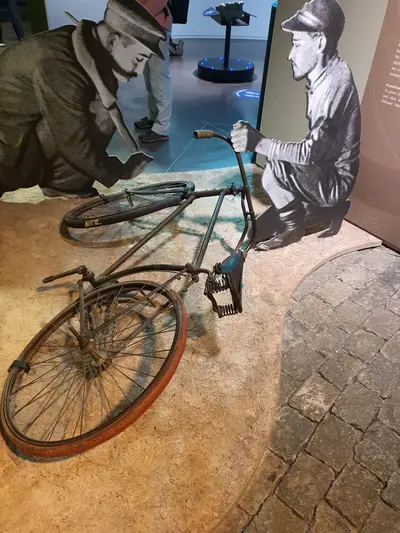 Course de vélo avec des pneus Michelin
