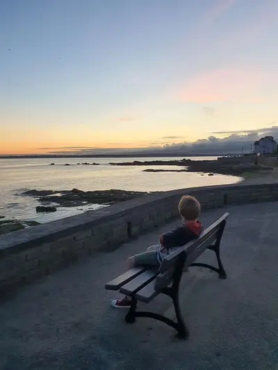 Coucher de soleil vu de Concarneau