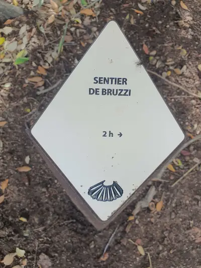 Borne sentier des Bruzzi