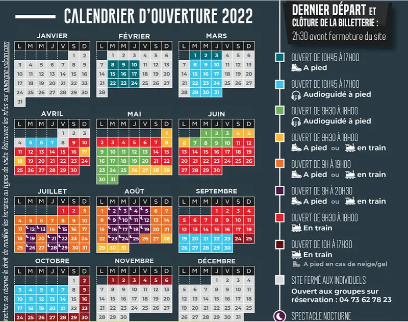 Calendrier d ouverture volcan lemptegy