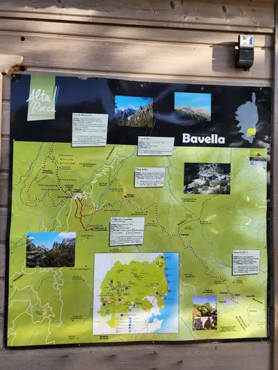 Carte du massif de Bavella
