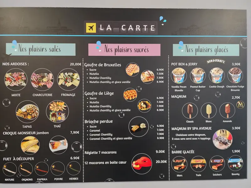carte de la nourriture