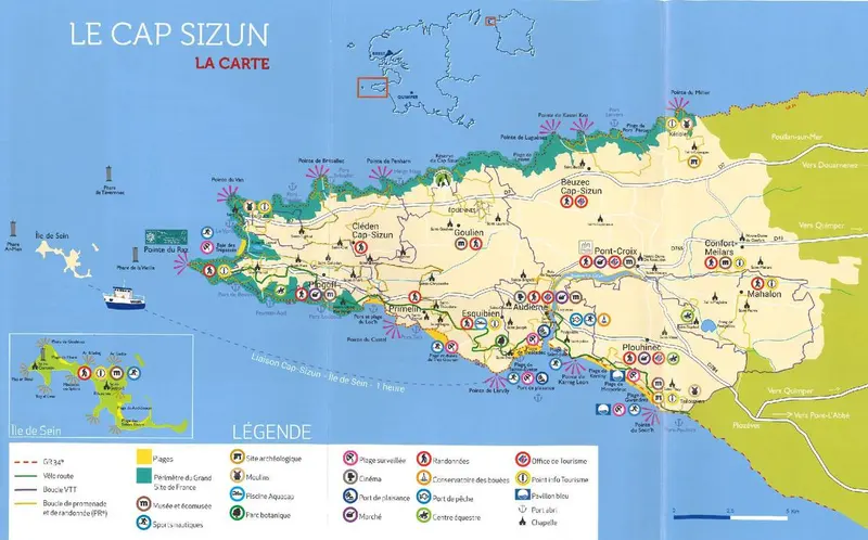 Carte touristique Cap Sizun