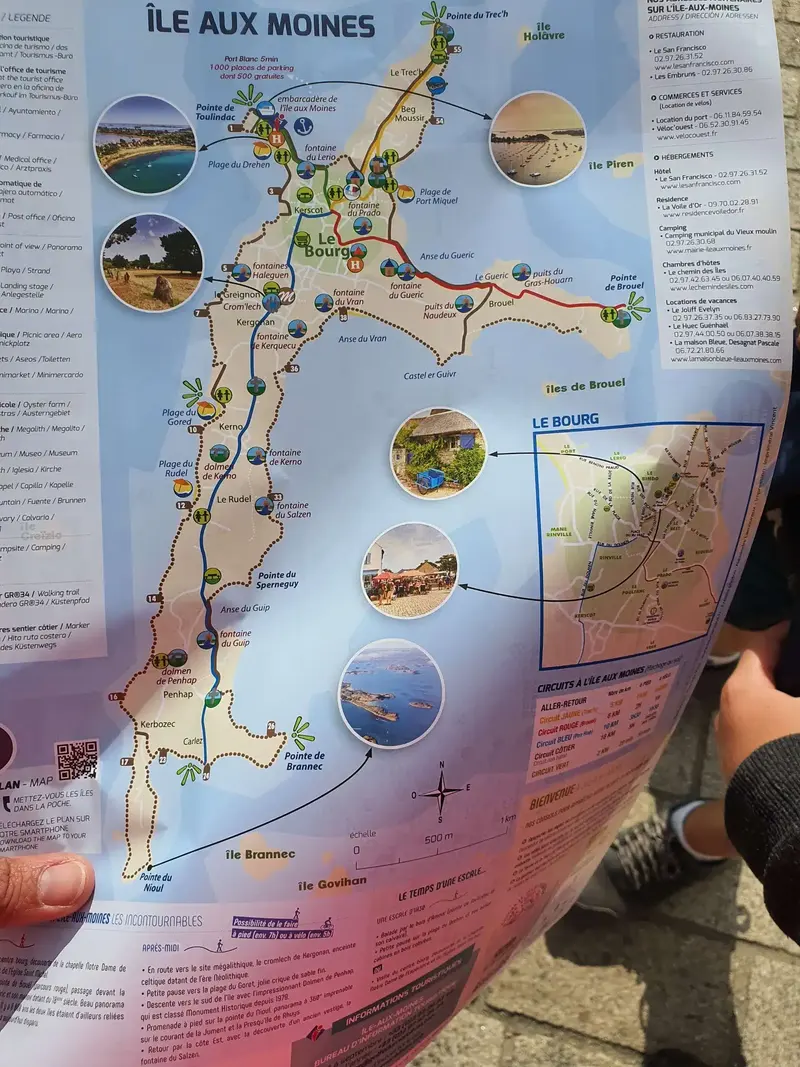 Carte touristique l'île aux Moines