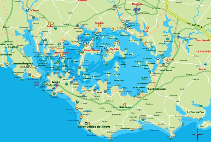Carte touristique Morbihan