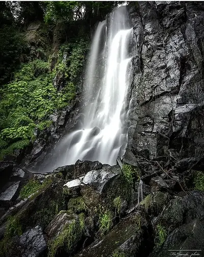 pose longue sur la cascade de Vaucoux
