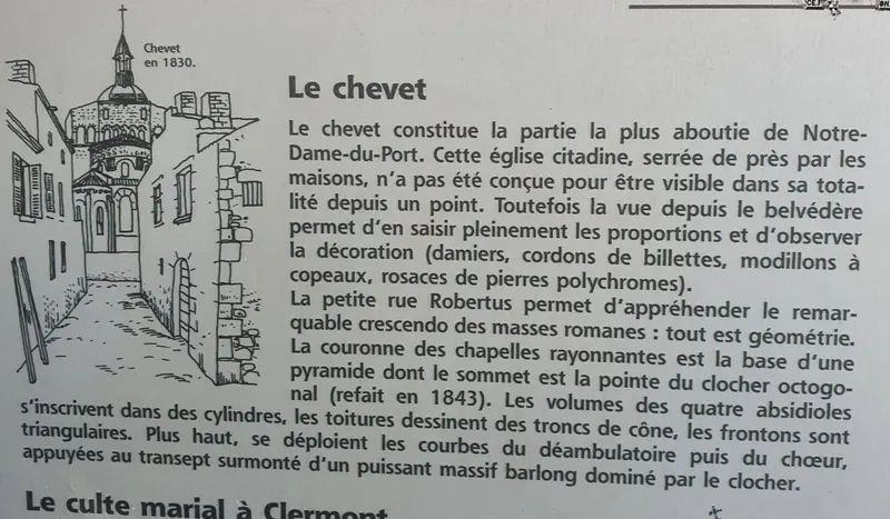 texte présentant le chevet