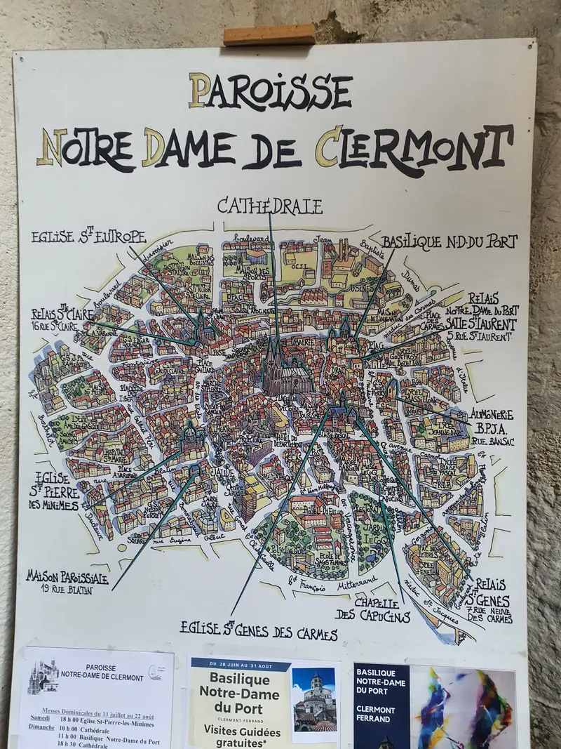 Clermont ferrand notre dame du port plan
