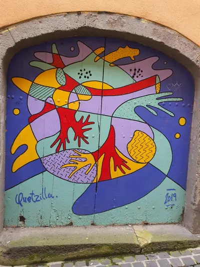 Fresque multicolore