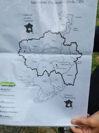 Carte du Conservatoire botanique du Massif central à Chavaniac-Lafayette