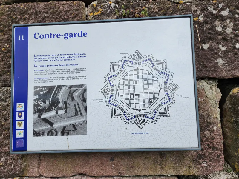 Panneau explicatif à Neuf-Brisach
