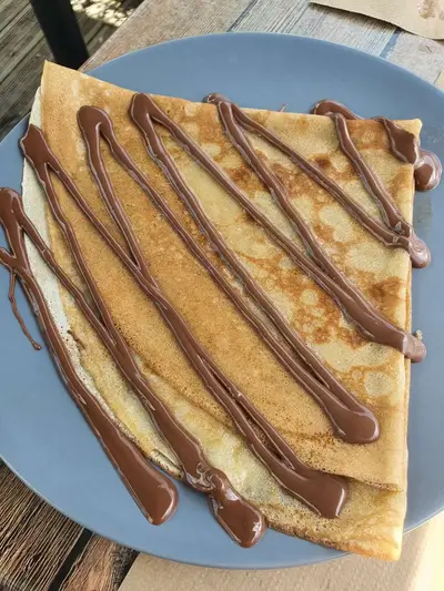 Crêpe chocolat crêperie du Vieux Pont à Bono