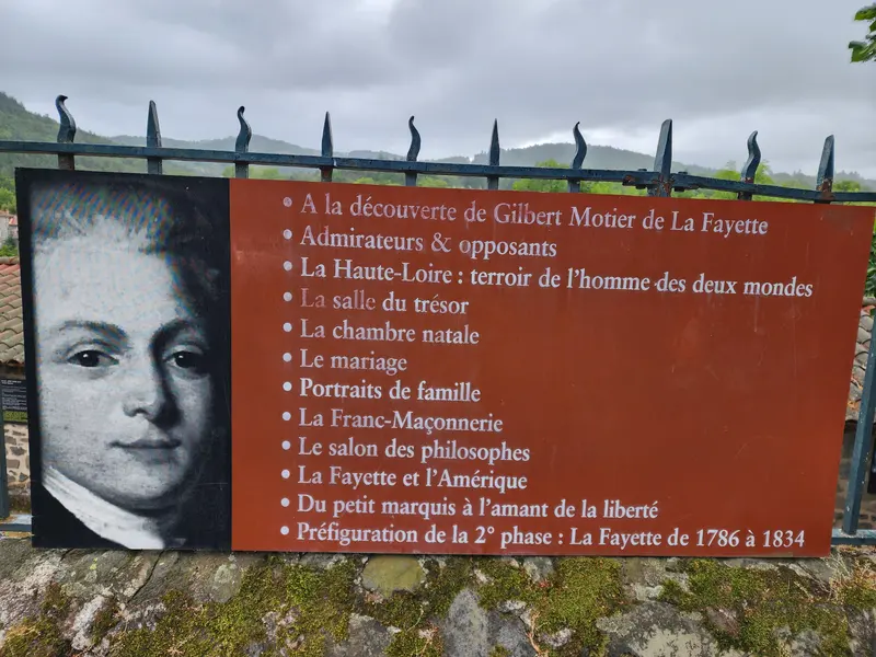 Descriptif de la visite du château de La Fayette