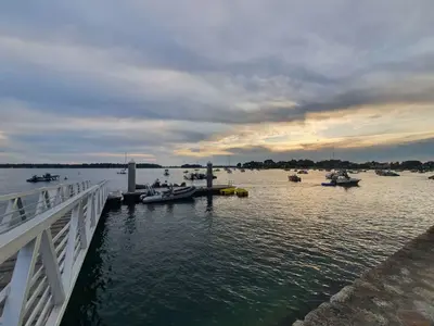 Coucher de soleil Larmor baden dans le Morbihan