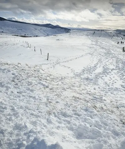 Neige sur le domaine