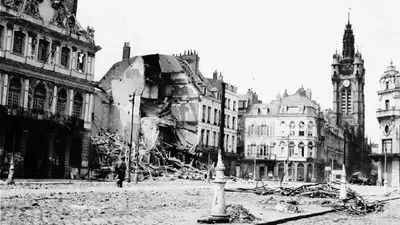 Douai devastee par les bombardements