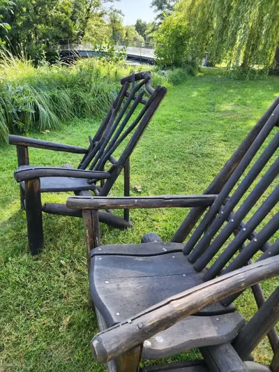 Fauteuils en bois Parc Mosaïc
