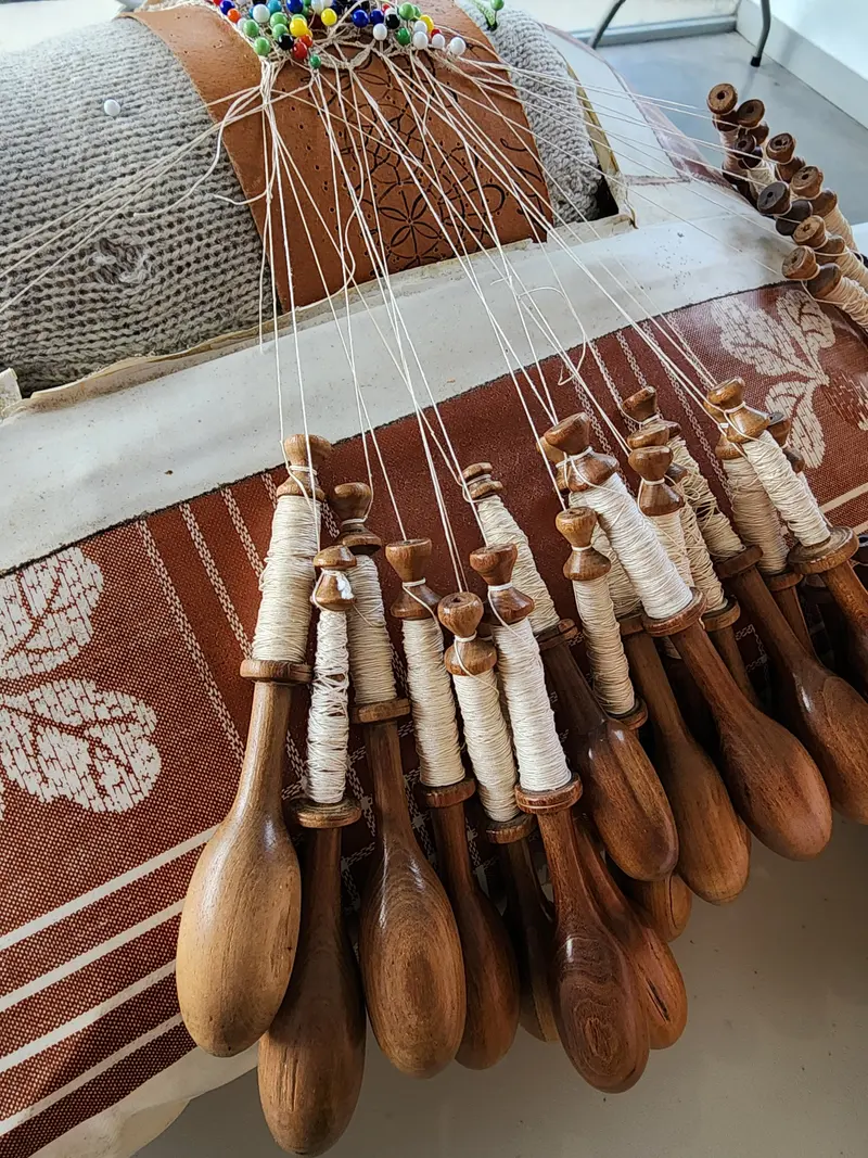 Fuseaux pour dentelle au musée de Retournac