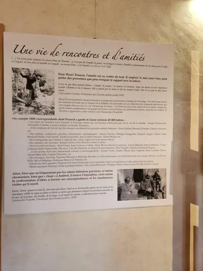 Panneau de l'exposition sur Henri Pourrat à la Chaise-Dieu
