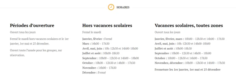 Horaires musée de Carnac