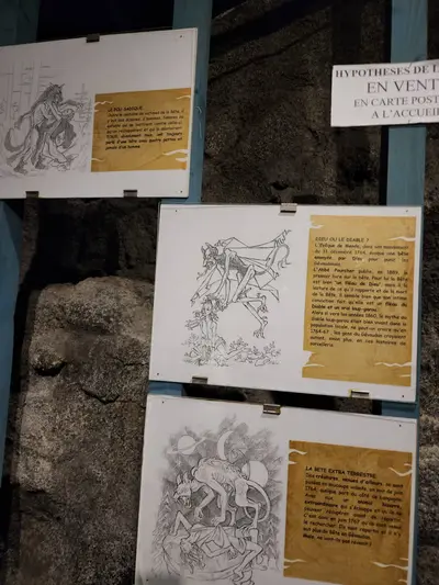 Hypothèses sur la bête du Gévaudan visibles dans le musée de Saugues