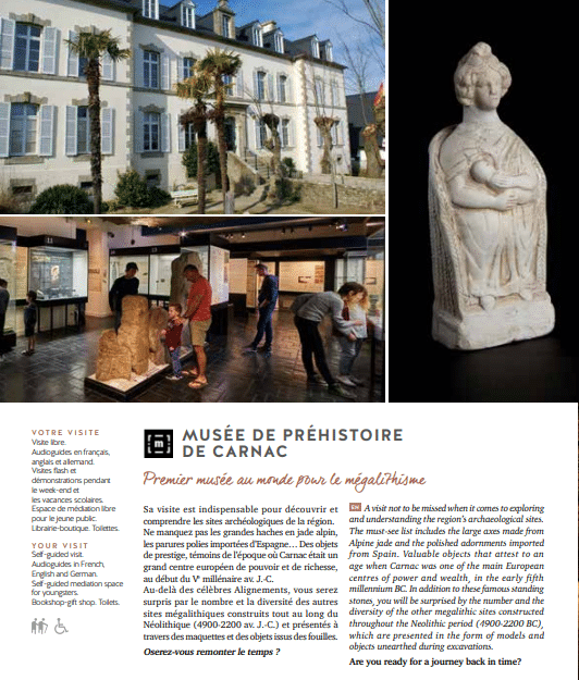 Brochure musée de Carnac