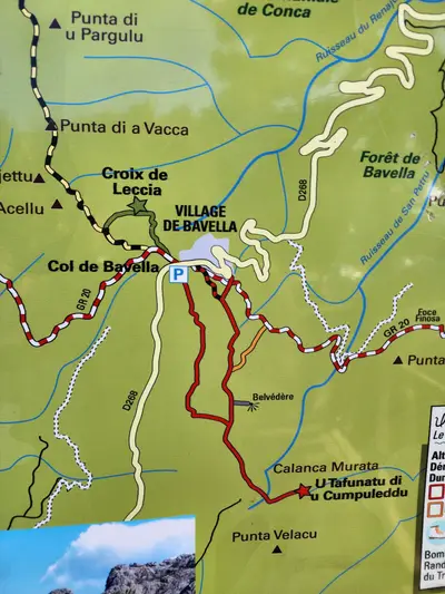 Itinéraires de randonnée dans le massif de Bavella