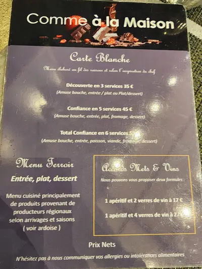 Carte comme à la maison