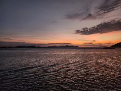 Lever du soleil depuis le ferry