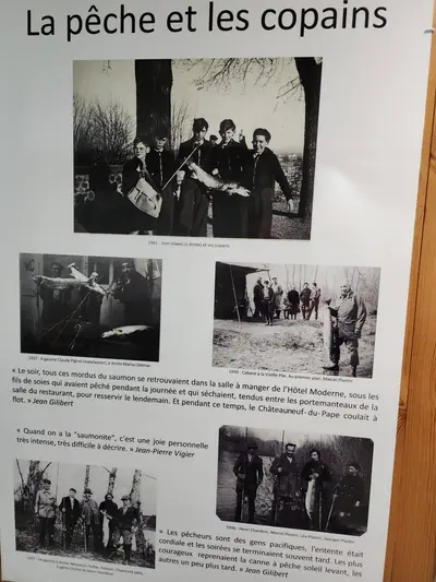 Pêche entre amis, photo à la maison du Saumon et de la rivière à Brioude