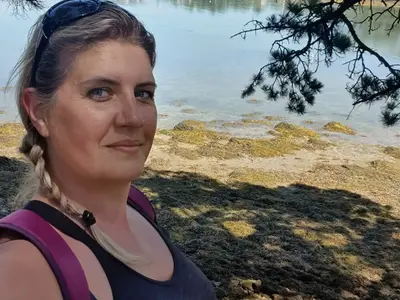 Moi sur l'île Berder