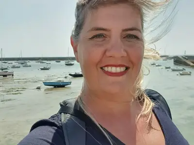 Moi au petit port de Kérity