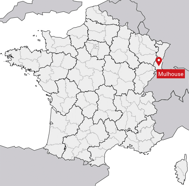 Localisation de la ville de Mulhouse