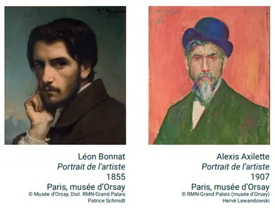 Autoportraits de Bonnat et Axilette
