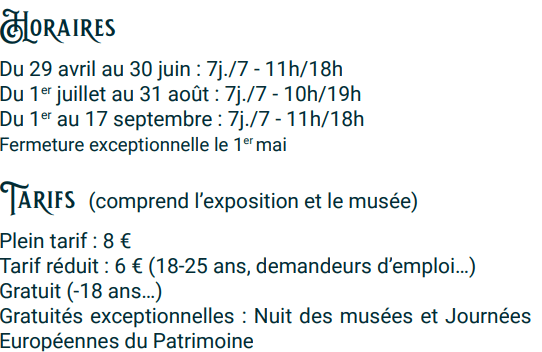 tarifs exposition temporaire autoportraits